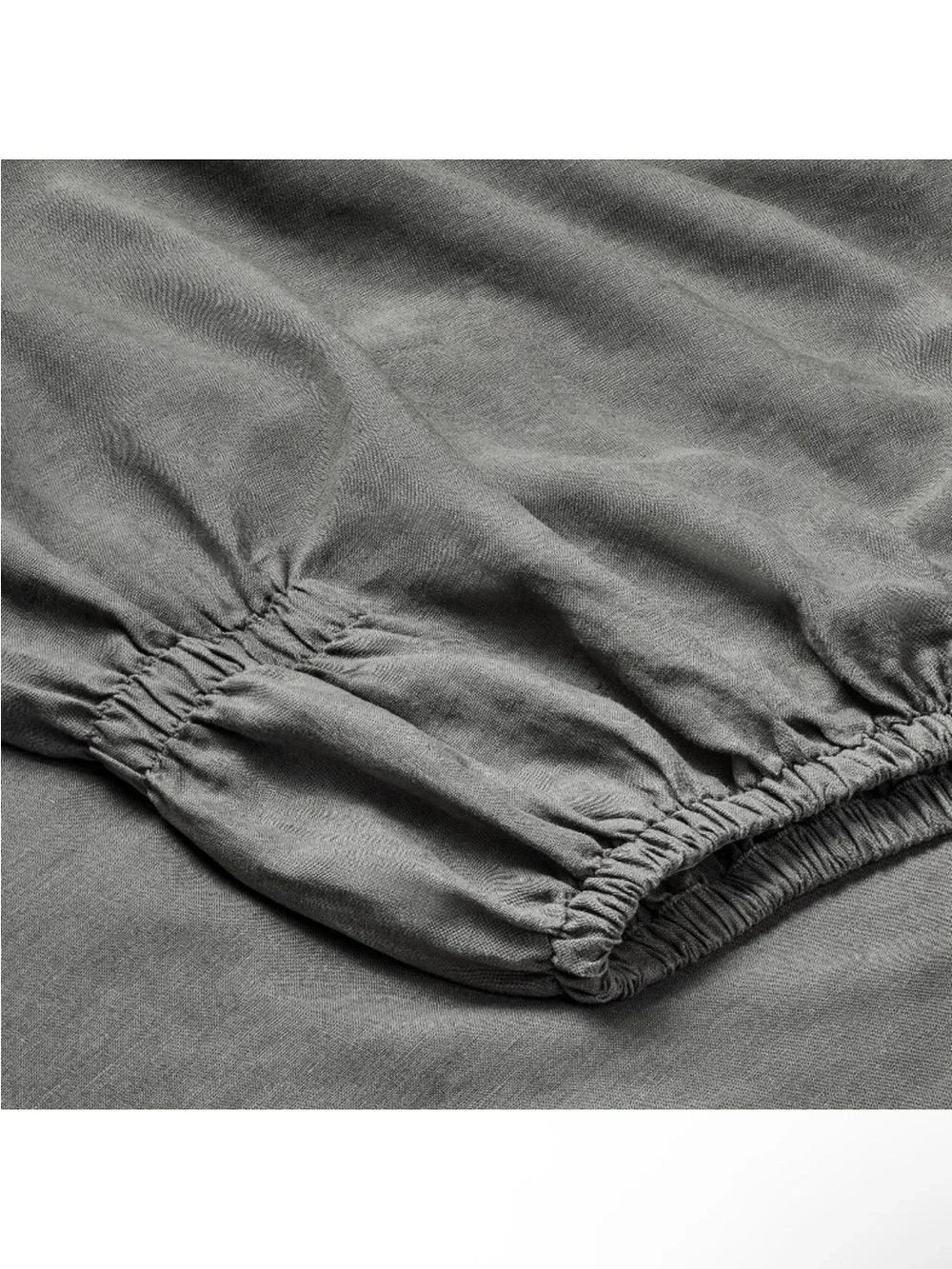 NWT King 100% Linen Sheet Set Dark Gray - Casaluna